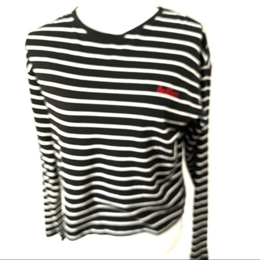 Isa & Ella B&W Striped Long Sleeve Tee NWT Lg